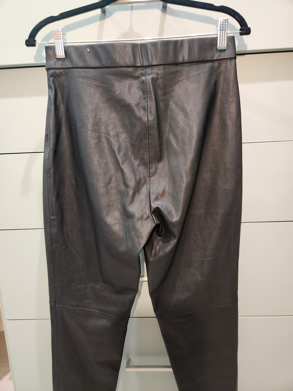 Zara Black Faux-Leather Pants NWT - Picture 7 of 10